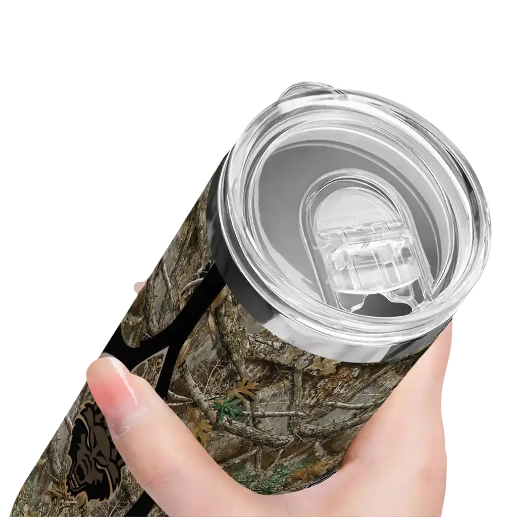 customized-arkansas-state-red-wolves-antler-flow-camo-skinny-tumbler-high-quality.webp