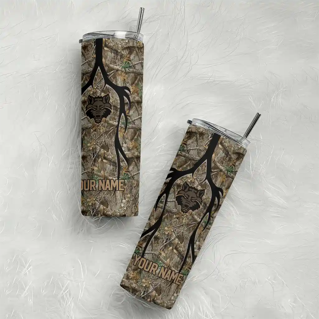 customized-arkansas-state-red-wolves-antler-flow-camo-skinny-tumbler-top-rated.webp