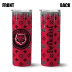 customized-arkansas-state-red-wolves-camo-streak-scarlet-skinny-tumbler-best-selling.webp