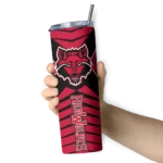 customized-arkansas-state-red-wolves-camo-texture-scarlet-skinny-tumbler-best-selling.webp