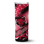 customized-arkansas-state-red-wolves-helmet-clash-scarlet-skinny-tumbler-best-selling.webp