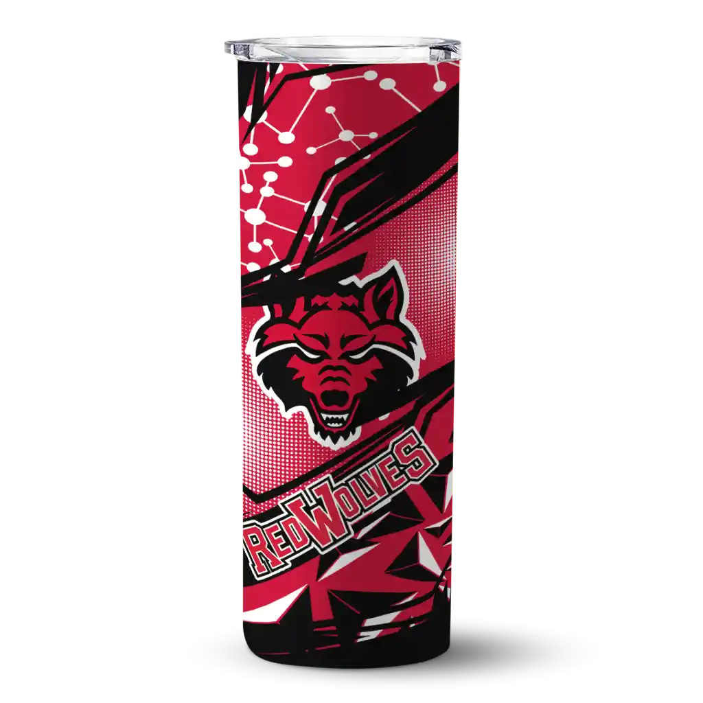 customized-arkansas-state-red-wolves-helmet-clash-scarlet-skinny-tumbler-best-selling.webp customized arkansas state red wolves helmet clash scarlet skinny tumbler best selling