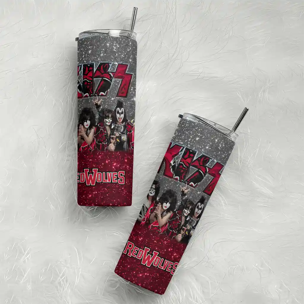 customized-arkansas-state-red-wolves-kiss-band-black-skinny-tumbler-top-rated.webp