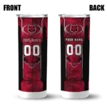 customized-arkansas-state-red-wolves-stacked-diamond-scarlet-skinny-tumbler-best-selling.webp