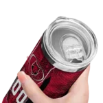 customized-arkansas-state-red-wolves-stacked-diamond-scarlet-skinny-tumbler-best-selling.webp