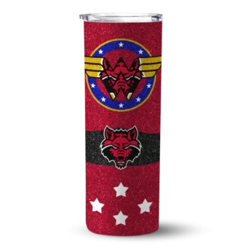 Customized Arkansas State Red Wolves Star Cluster Scarlet Skinny Tumbler