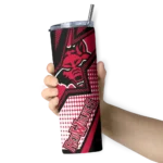 customized-arkansas-state-red-wolves-web-stripes-scarlet-white-skinny-tumbler-best-selling.webp