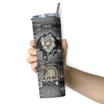 customized-army-black-knights-chevron-v-gold-gray-skinny-tumbler-best-selling.webp