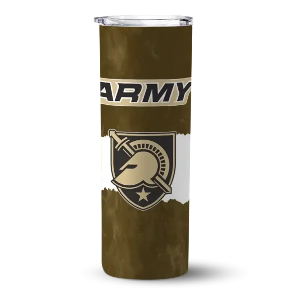 customized army black knights torn band gold white skinny tumbler best selling