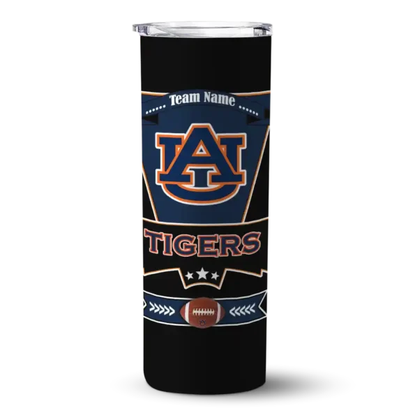 customized auburn tigers helmet belt navy blue black skinny tumbler best selling 1