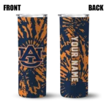 customized-auburn-tigers-metallic-grid-navy-blue-skinny-tumbler-best-selling.webp