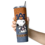 customized auburn tigers snoopy attitude navy blue skinny tumbler best selling 1.webp