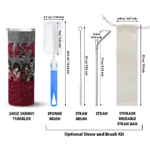 customized ball state cardinals kiss band white skinny tumbler best selling 1.webp