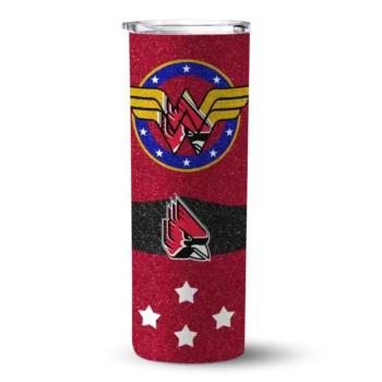 Customized Ball State Cardinals Star Cluster Red Skinny Tumbler