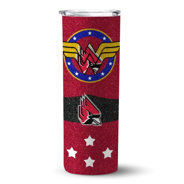 customized ball state cardinals star cluster red skinny tumbler best selling
