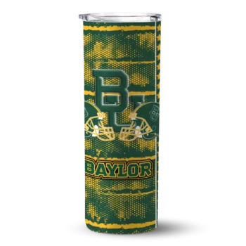 Customized Baylor Bears Chevron Patch Green Skinny Tumbler