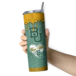 customized-baylor-bears-pixel-fade-green-skinny-tumbler-best-selling-1.webp