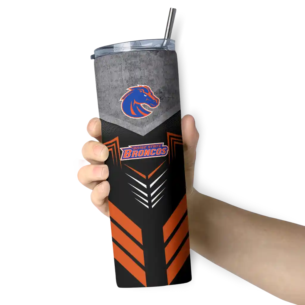 customized-boise-state-broncos-hexagon-honeycomb-orange-black-skinny-tumbler-premium-grade.webp