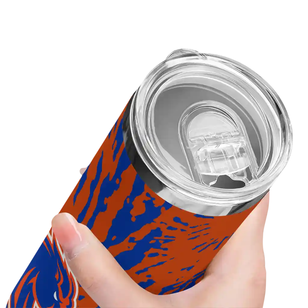 customized-boise-state-broncos-metallic-grid-orange-skinny-tumbler-high-quality.webp