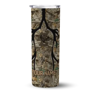 Customized Boston College Eagles Antler Flow Camo Skinny Tumbler