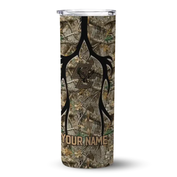 customized boston college eagles antler flow camo skinny tumbler best selling