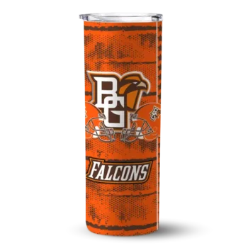 Customized Bowling Green Falcons Chevron Patch Orange Skinny Tumbler