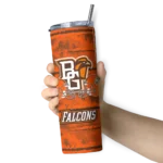 customized-bowling-green-falcons-chevron-patch-orange-skinny-tumbler-best-selling.webp