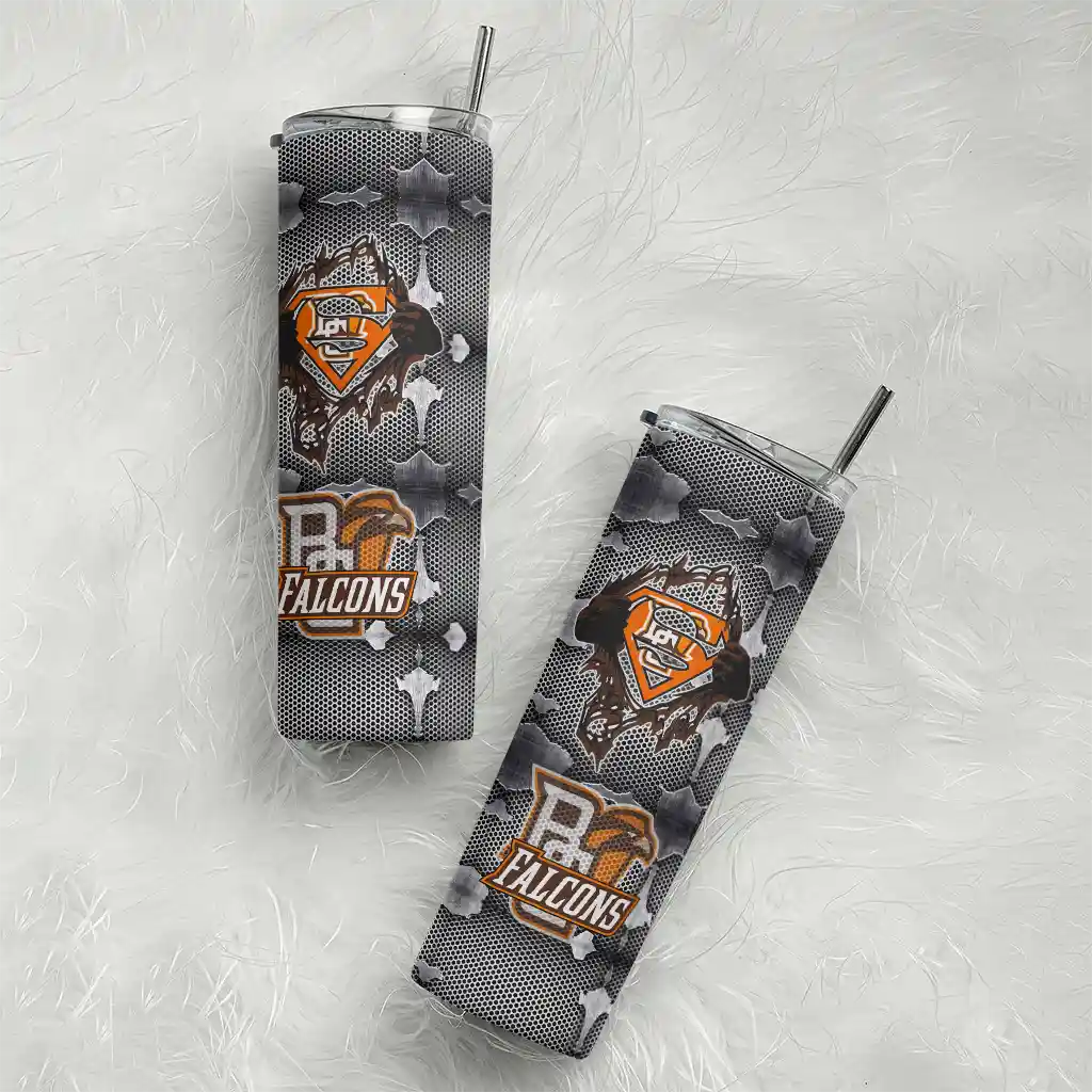 customized-bowling-green-falcons-chevron-v-orange-gray-skinny-tumbler-top-rated.webp