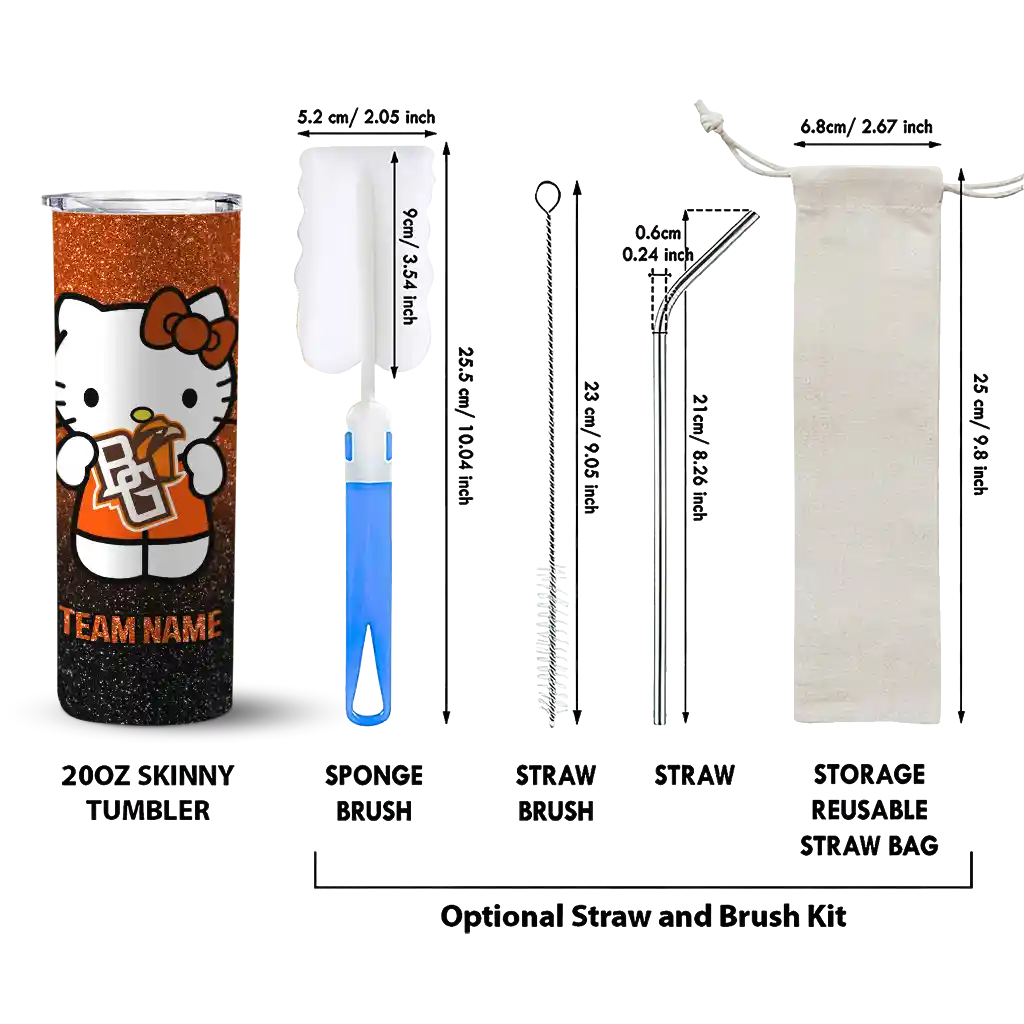 customized-bowling-green-falcons-hello-kitty-orange-black-skinny-tumbler-new-arrival.webp