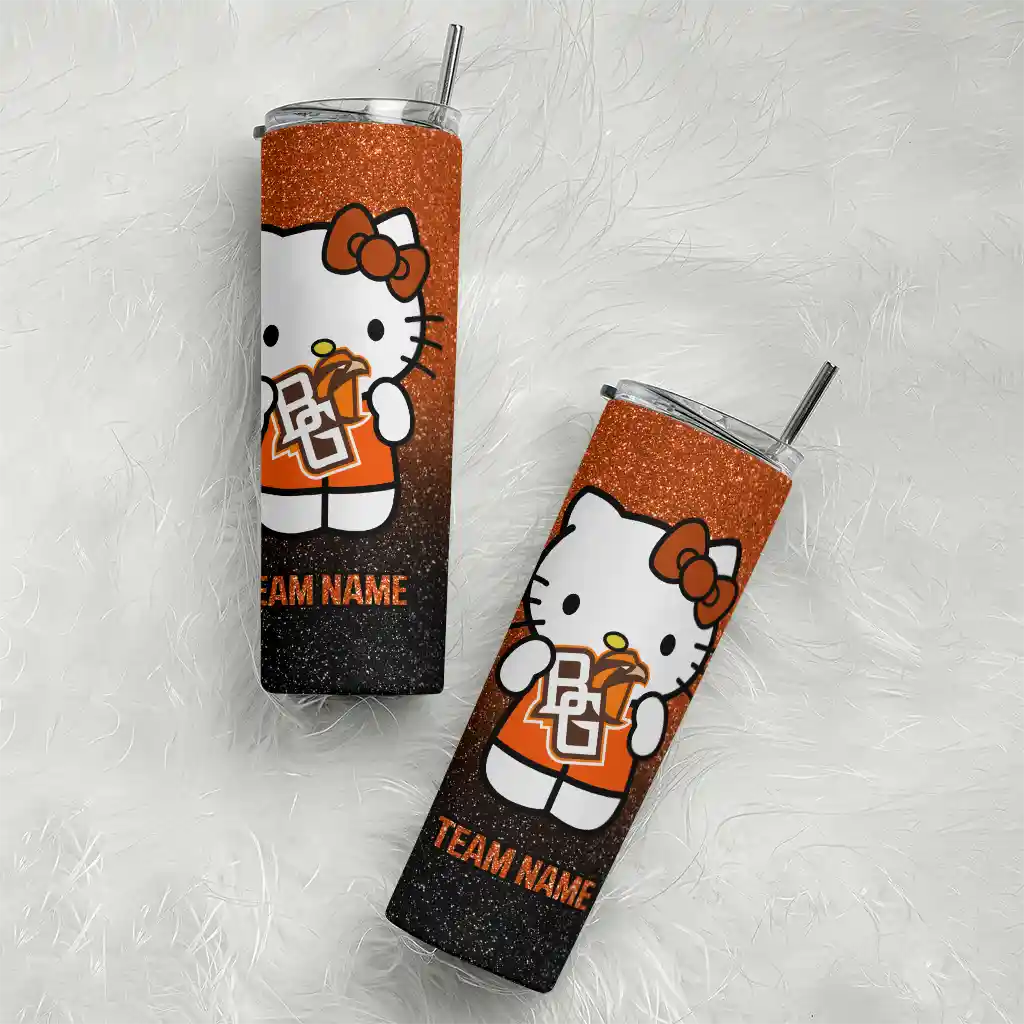 customized-bowling-green-falcons-hello-kitty-orange-black-skinny-tumbler-top-rated.webp