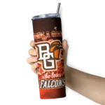 customized-bowling-green-falcons-rose-romance-orange-black-skinny-tumbler-best-selling-1.webp
