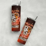 customized-bowling-green-falcons-rose-romance-orange-black-skinny-tumbler-best-selling-1.webp