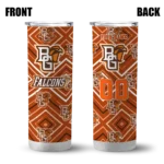 customized-bowling-green-falcons-zipper-leopard-orange-skinny-tumbler-best-selling.webp
