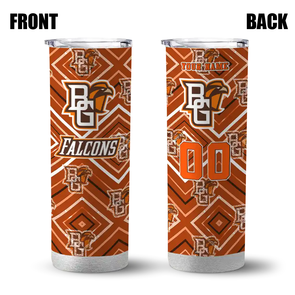 customized-bowling-green-falcons-zipper-leopard-orange-skinny-tumbler-fashion-forward.webp