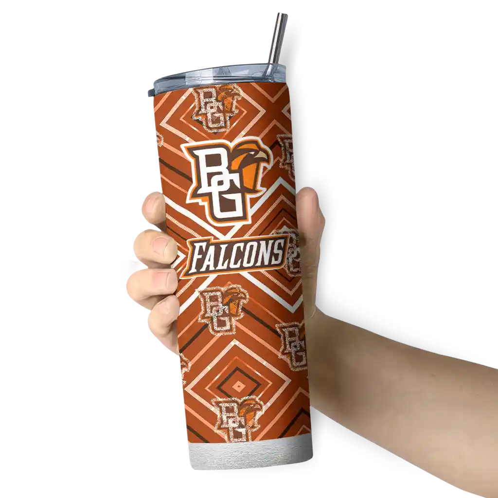 customized-bowling-green-falcons-zipper-leopard-orange-skinny-tumbler-premium-grade.webp