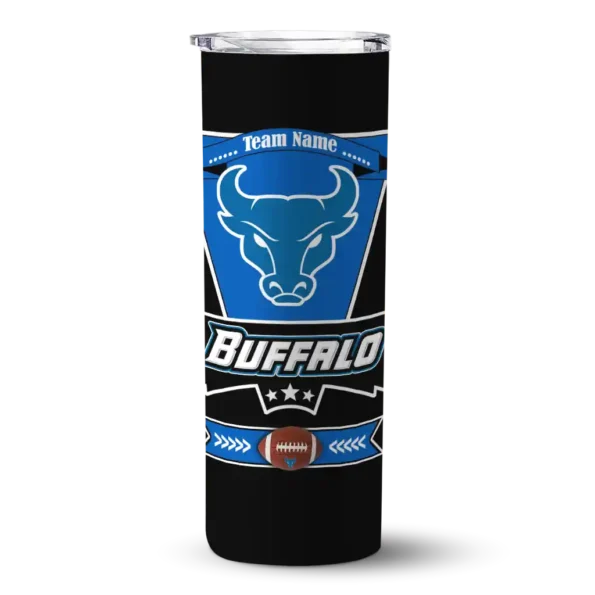 customized buffalo bulls helmet belt royal blue black skinny tumbler best selling