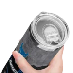 customized-buffalo-bulls-hexagon-honeycomb-royal-blue-black-skinny-tumbler-best-selling.webp