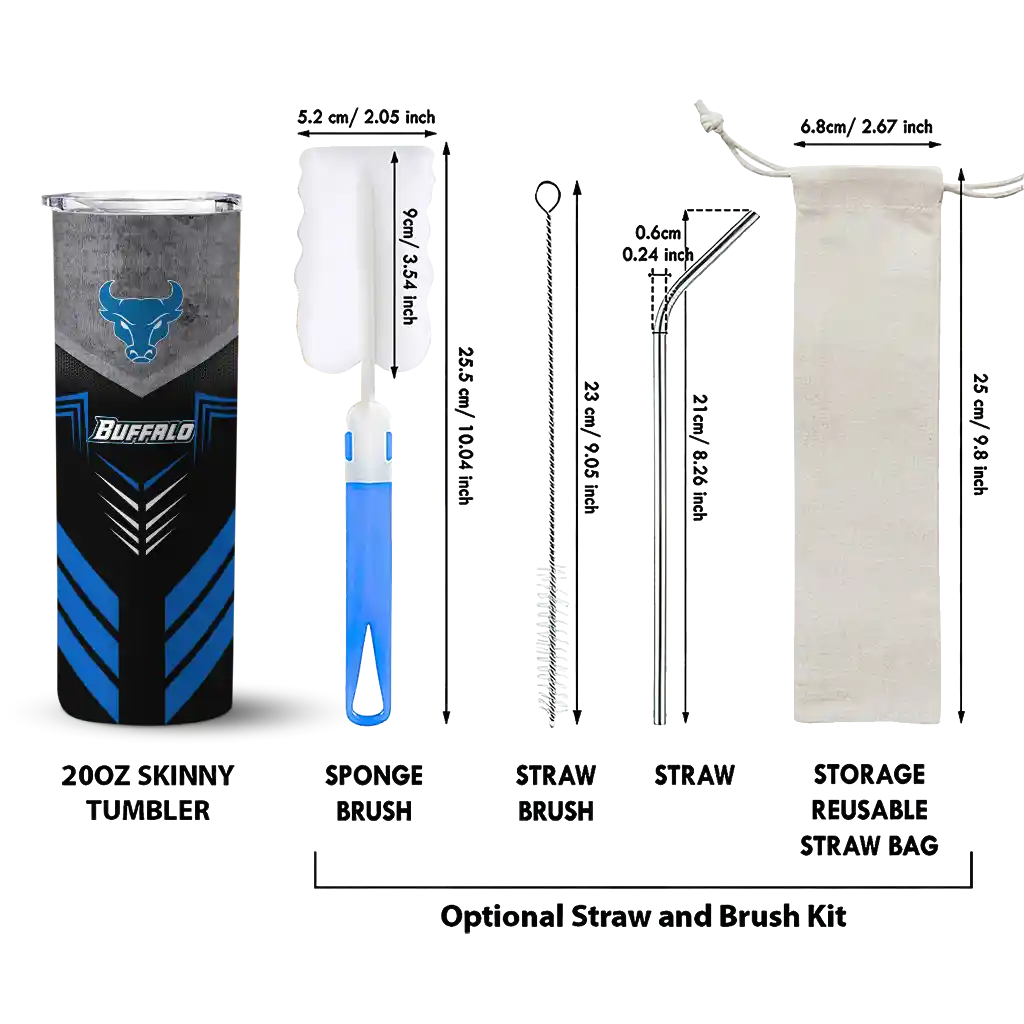 customized-buffalo-bulls-hexagon-honeycomb-royal-blue-black-skinny-tumbler-new-arrival.webp