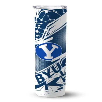 Customized BYU Cougars Helmet Clash Blue Skinny Tumbler