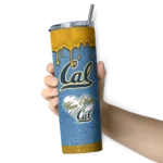 customized-california-golden-bears-pixel-fade-blue-skinny-tumbler-best-selling-1.webp
