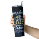 customized-california-golden-bears-rose-romance-blue-black-skinny-tumbler-best-selling-1.webp