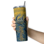 customized-california-golden-bears-spiral-burst-print-blue-skinny-tumbler-best-selling.webp