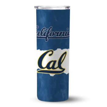Customized California Golden Bears Torn Band Blue White Skinny Tumbler