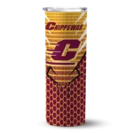 customized-central-michigan-chippewas-chevron-stripes-maroon-skinny-tumbler-best-selling.webp