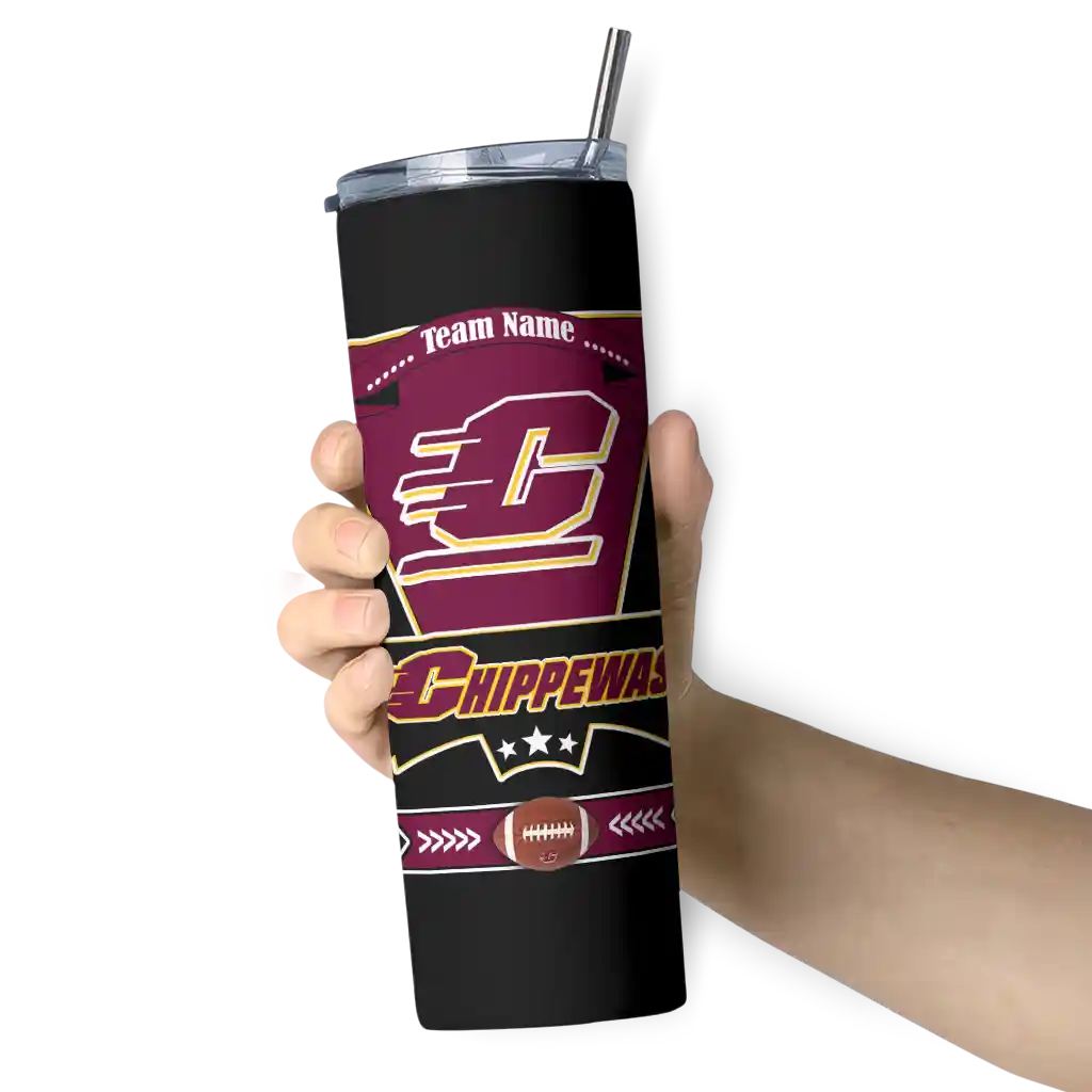 customized-central-michigan-chippewas-helmet-belt-maroon-black-skinny-tumbler-premium-grade.webp