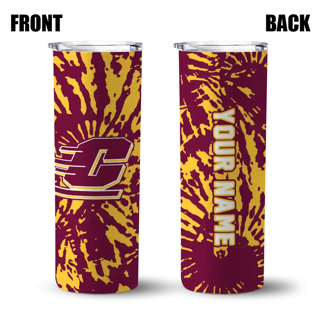 customized-central-michigan-chippewas-metallic-grid-maroon-skinny-tumbler-fashion-forward.webp
