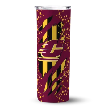 Customized Central Michigan Chippewas Star Pop Maroon Black Skinny Tumbler