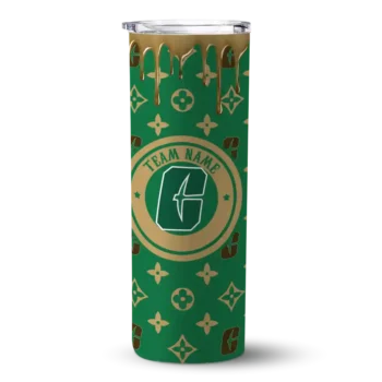 Customized Charlotte 49ers Camo Streak Green Skinny Tumbler