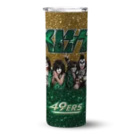 customized-charlotte-49ers-kiss-band-gold-skinny-tumbler-best-selling-1.webp