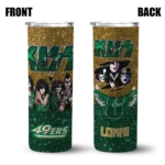 customized-charlotte-49ers-kiss-band-gold-skinny-tumbler-best-selling-1.webp